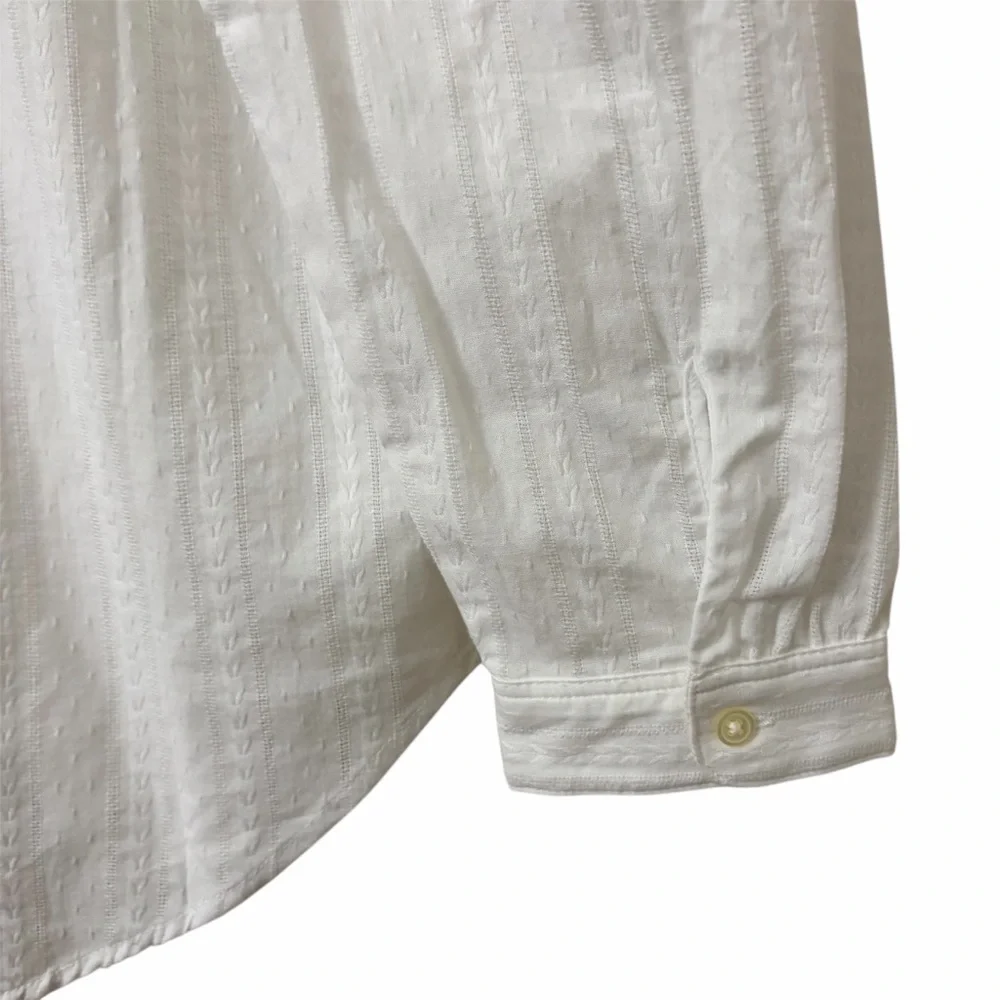 LOFT striped ruffle